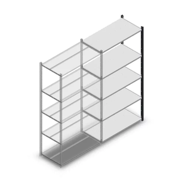 Fachbodenregal Medium Duty 2000x1000x500 mm (hxbxt) 5 Ebenen anthrazit Anbauregal