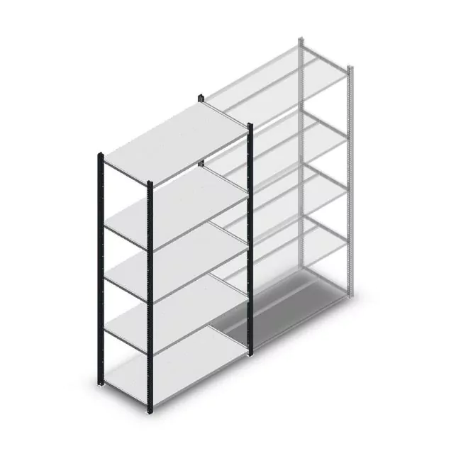 Fachbodenregal Medium Duty 2000x1000x500 mm (hxbxt) 5 Ebenen anthrazit Anfangsregal