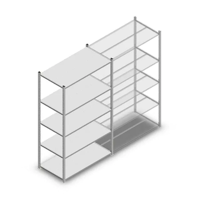 Fachbodenregal Medium Duty 2000x1150x600 mm (hxbxt) 5 Ebenen verzinkter Anfangsregal