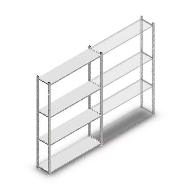 Fachbodenregal Medium Duty 2000x1300x300 mm (hxbxt) 4 Ebenen verzinkt Anfangsregal