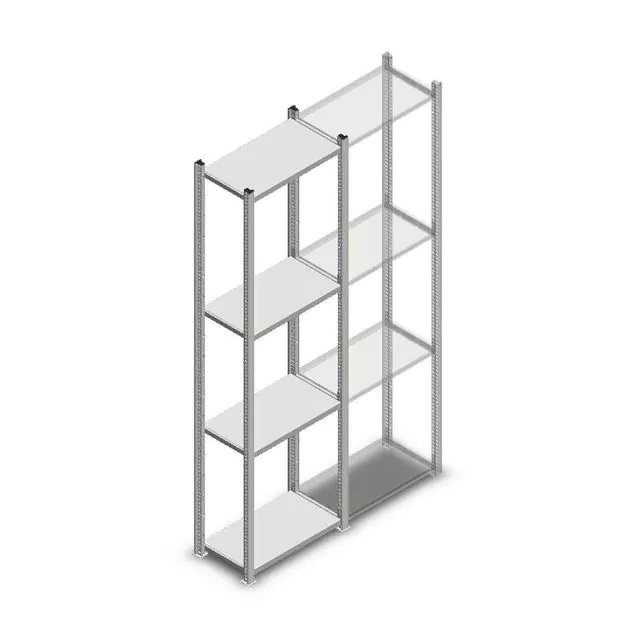Fachbodenregal Medium Duty 2000x550x300 mm (hxbxt) 4 Ebenen verzinkt Anfangsregal