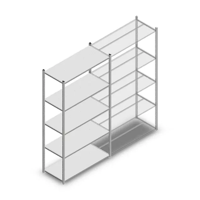 Fachbodenregal Medium Duty 2200x1150x500 mm (hxbxt) 5 Ebenen verzinkt Anfangsregal