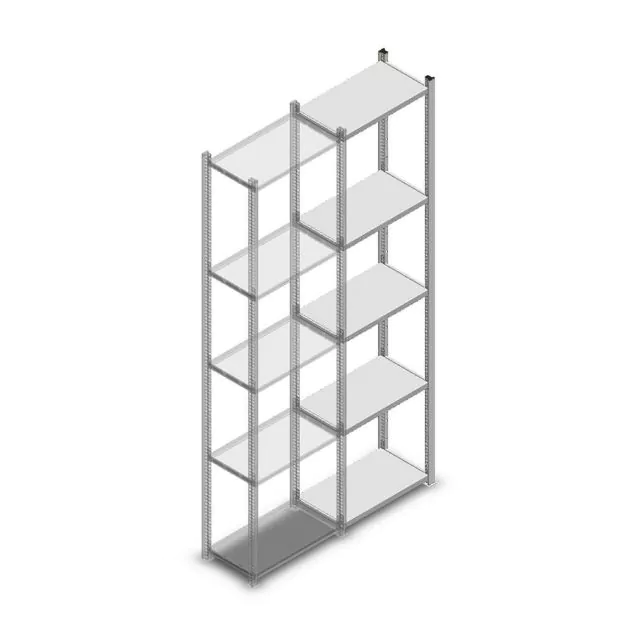Fachbodenregal Medium Duty 2200x550x300 mm (hxbxt) 5 Ebenen verzinkt Anbauregal
