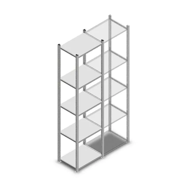Fachbodenregal Medium Duty 2200x550x400 mm (hxbxt) 5 Ebenen verzinkt Anfangsregal