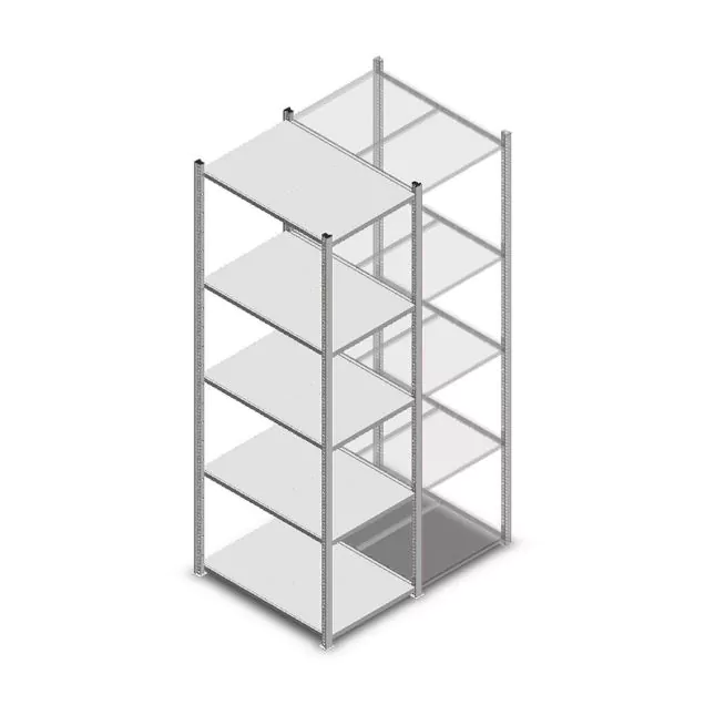 Fachbodenregal Medium Duty 2200x550x800 mm (hxbxt) 5 Ebenen verzinkt Anfangsregal
