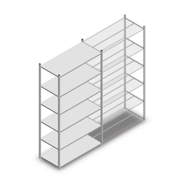 Fachbodenregal Medium Duty 2500x1300x600 mm (hxbxt) 6 Ebenen verzinkt Anfangsregal