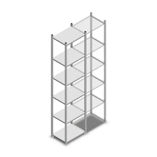 Fachbodenregal Medium Duty 2500x550x400 mm (hxbxt) 6 Ebenen verzinkt Anfangsregal
