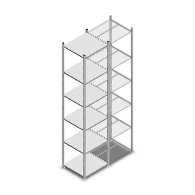 Fachbodenregal Medium Duty 2500x550x500 mm (hxbxt) 6 Ebenen verzinkt Anfangsregal