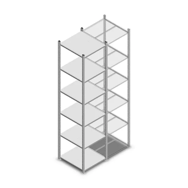 Fachbodenregal Medium Duty 2500x550x600 mm (hxbxt) 6 Ebenen verzinkt Anfangsregal