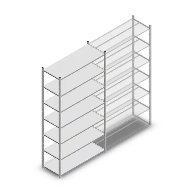 Fachbodenregal Medium Duty 3000x1300x500 mm (hxbxt) 7 Ebenen verzinkt Anfangsregal