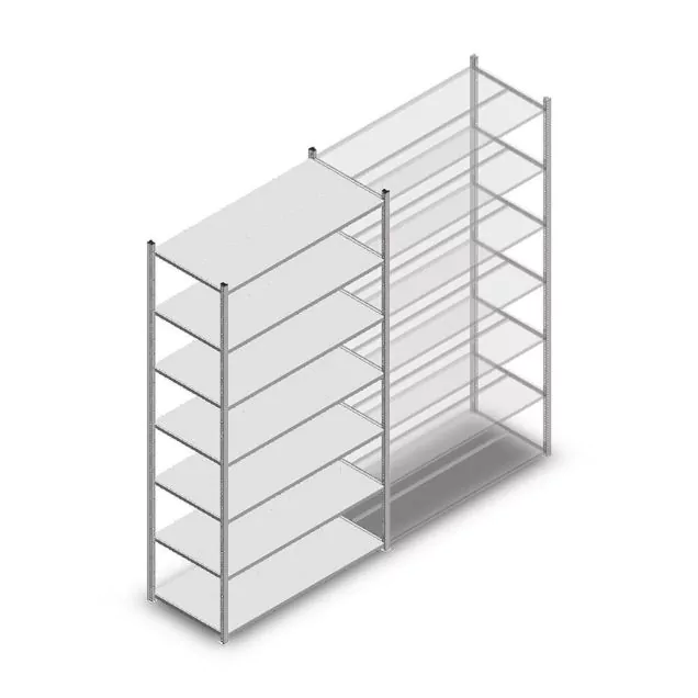 Fachbodenregal Medium Duty 3000x1300x600 mm (hxbxt) 7 Ebenen verzinkt Anfangsregal