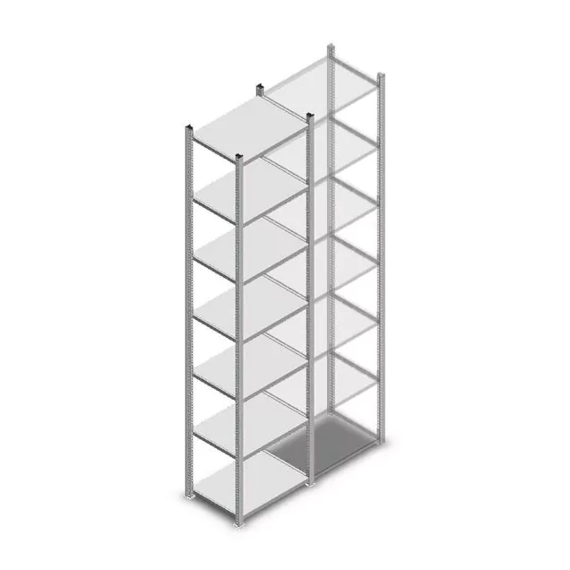 Fachbodenregal Medium Duty 3000x550x400 mm (hxbxt) 7 Ebenen verzinkt Anfangsregal
