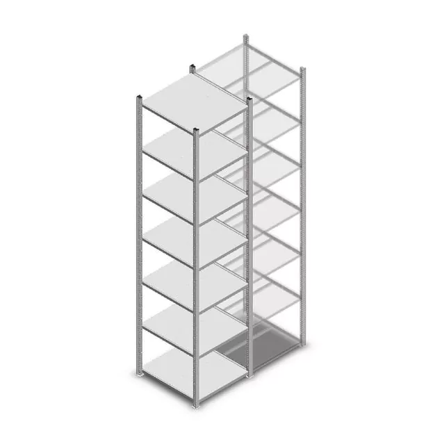Fachbodenregal Medium Duty 3000x550x600 mm (hxbxt) 7 Ebenen verzinkt Anfangsregal