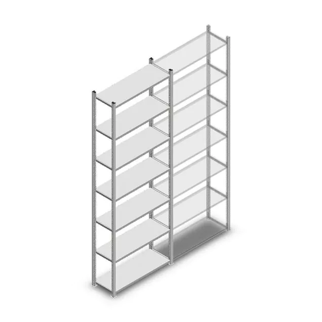 Fachbodenregal Medium Duty 3000x850x300 mm (hxbxt) 7 Ebenen verzinkt Anfangsregal