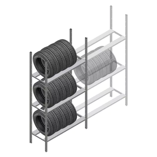 Reifenregal Medium Duty 2000x1000x600 mm (hxbxt) 3 Ebenen Anfangsregal