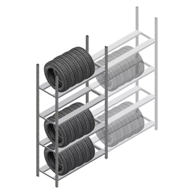 Reifenregal Medium Duty 2200x1000x600 mm (hxbxt) 4 Ebenen Anfangsregal