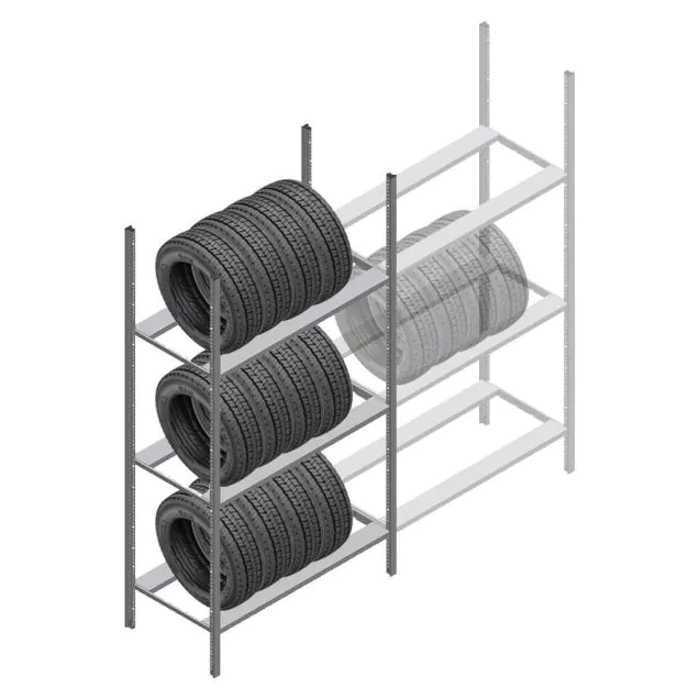 Reifenregal Medium Duty 2200x1000x700 mm (hxbxt) 3 Ebenen Anfangsregal