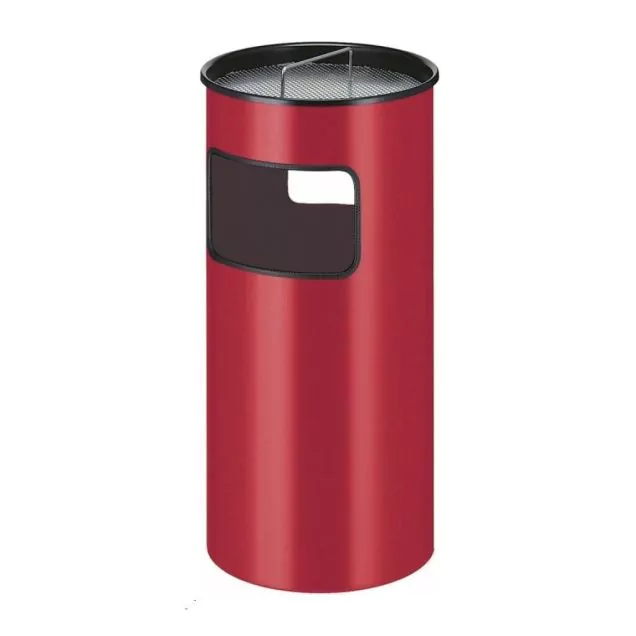 Metall-Asche-Papierkorb 50 Liter rot