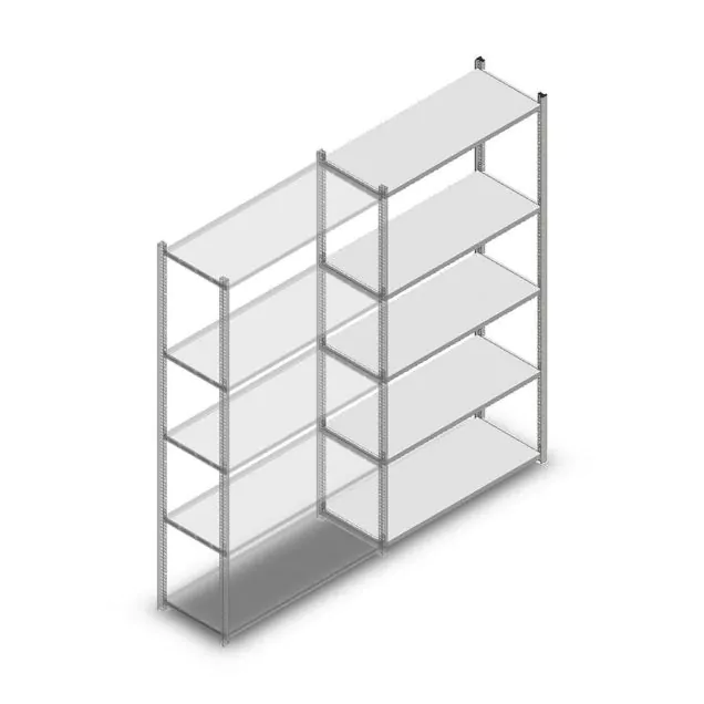 Fachbodenregal Medium Duty 2000x1000x400 mm (hxbxt) 5 Ebenen verzinkt Anbauregal