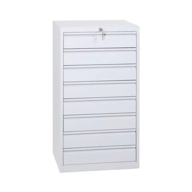 Multischubladenschrank A3 980x530x430 mm (hxbxt) 8 Schubladen grau
