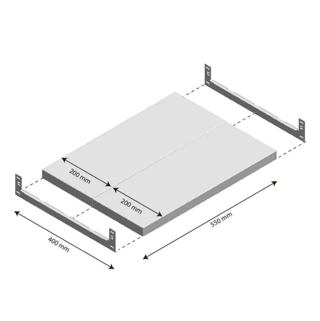 Ebene Fachboden Light Duty 550x400mm (bxt)