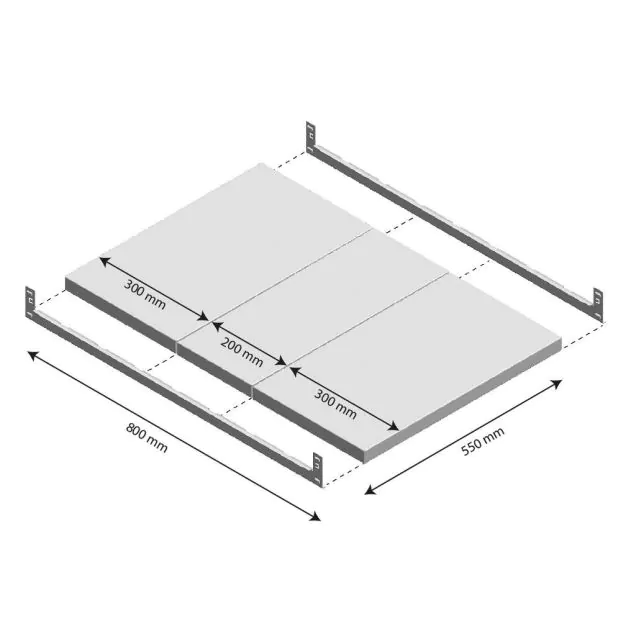 Ebene Fachboden Light Duty 550x800mm (bxt)