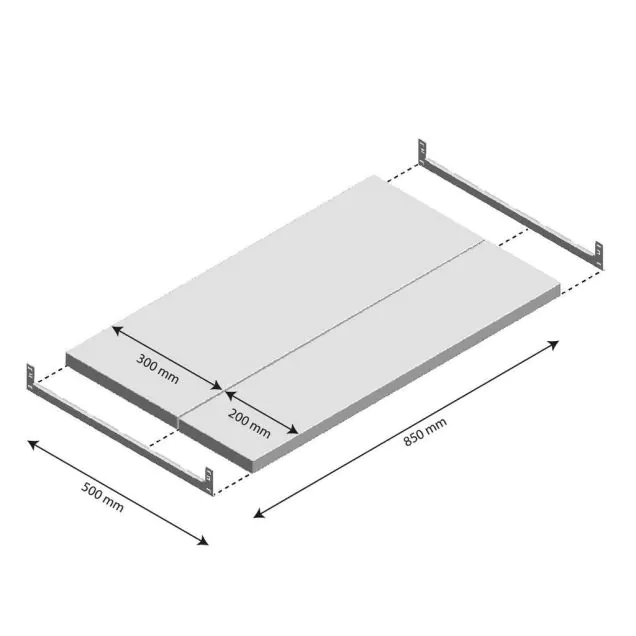 Ebene Fachboden Light Duty 850x500mm (bxt)