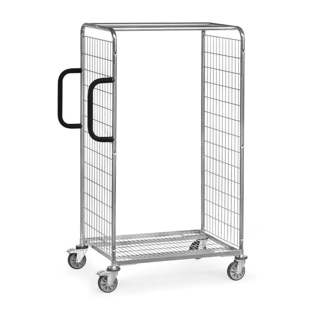 Kommissionierwagen aus geschweißtem Drahtgitter mit Tragkraft 300 kg 850x610x1625