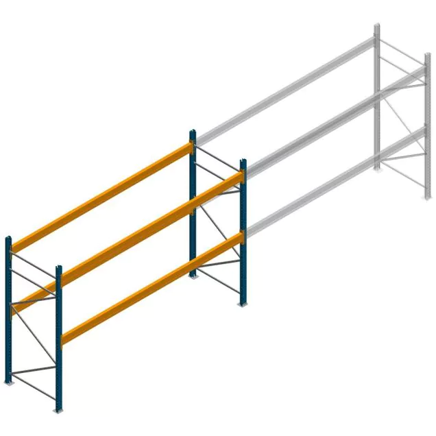 Gebrauchte Dexion Speedlock Palettenregal 2600x3450x1100 mm (hxbxt) 2 Ebenen Anfangsregal