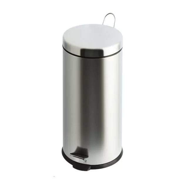 Pedaleimer 30 Liter Edelstahloptik