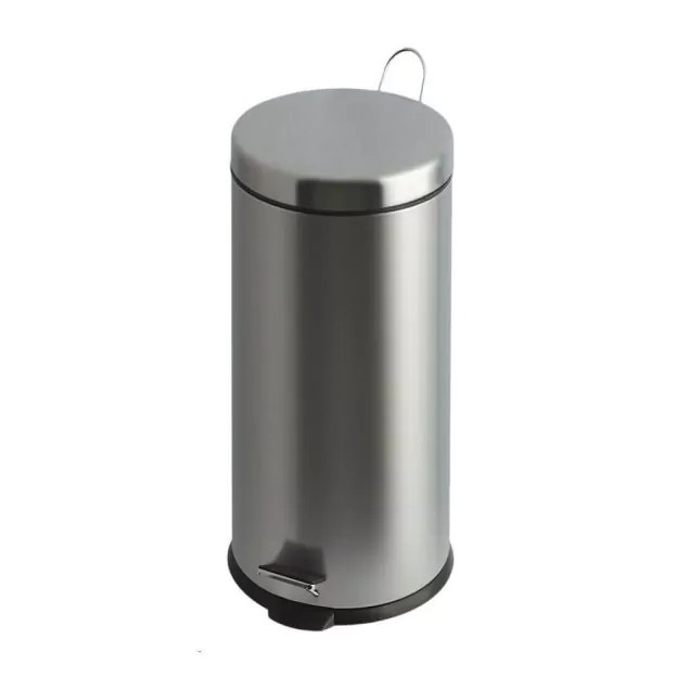 Pedaleimer 30 Liter Edelstahloptik matt