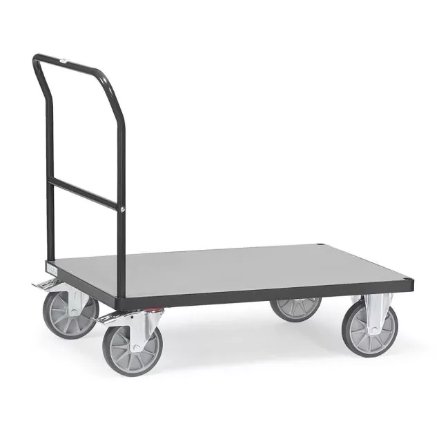Plattformwagen, Schiebegriffwagen 500 kg mit Schiebegriff 850x500 anthrazit
