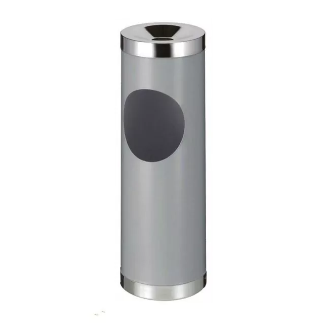 Robuster Stahl-Aschenpapierbehälter Aluminium-Grau