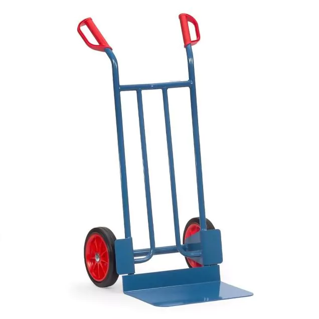 Stahl-Sackkarre 250 kg 1150 mm mit Gummirädern, extra große Schaufel