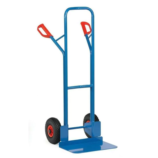 Stahlsackkarre 300 kg 1300 mm mit Luftreifen, extra große Schaufel