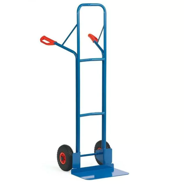 Stahl-Sackkarre 300 kg 1600 mm mit Luftreifen, extra große Schaufel