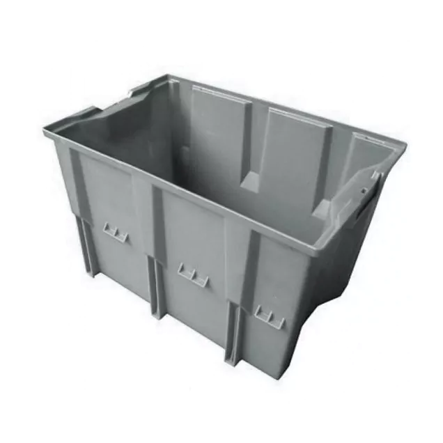 Stapelbare, nestbare Transportkiste DLK1 480x312x300 mm (lxbxh) grau
