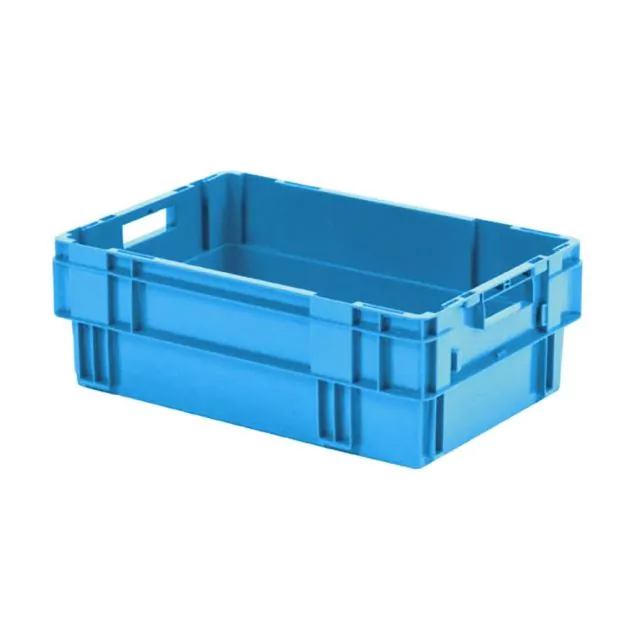 Stapelbare, nestbare Transportkiste DTK0 600x400x210 mm (lxbxh) blau