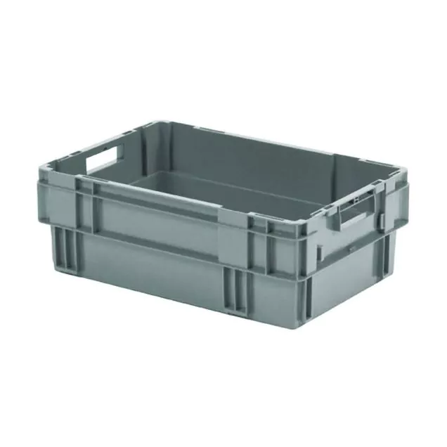 Stapelbare, nestbare Transportkiste DTK0 600x400x210 mm (LxBxH) grau