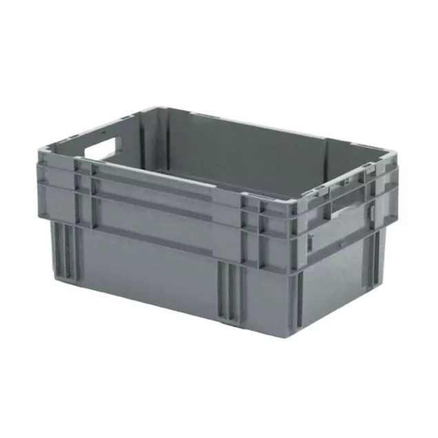 Stapelbare, nestbare Transportkiste DTK0 600x400x270 mm (LxBxH) grau