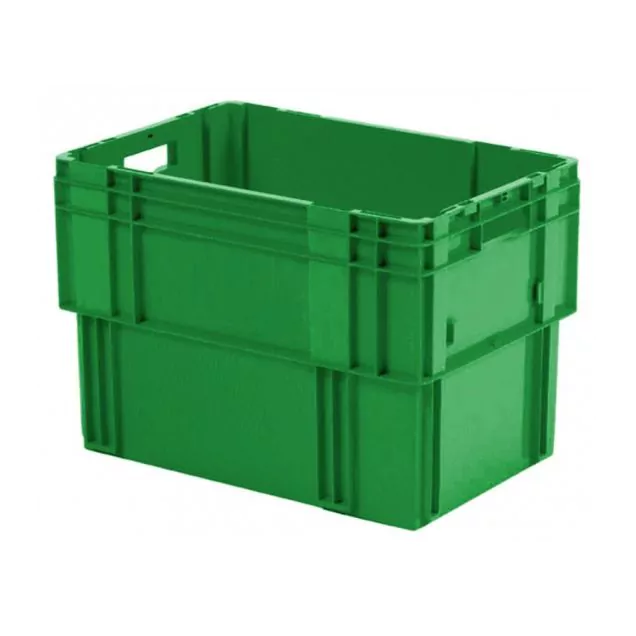 Stapelbare, nestbare Transportkiste DTK0 600x400x420 mm (lxbxh) grün