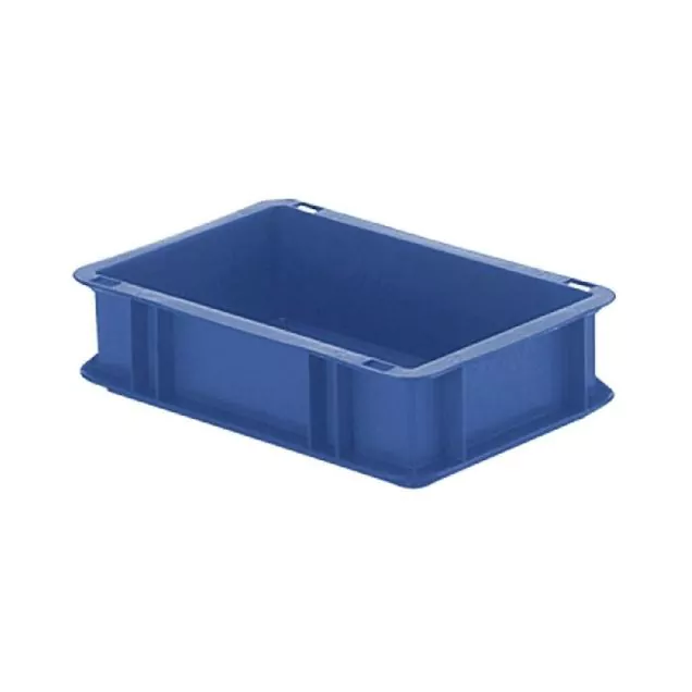 Stapelbare Transportkiste TK0 300x200x75 mm (lxbxh) blau