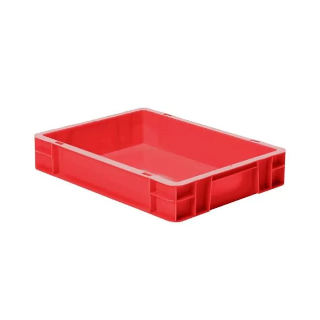 Stapelbare Transportkiste TK0 400x300x75 mm (lxbxh) rot