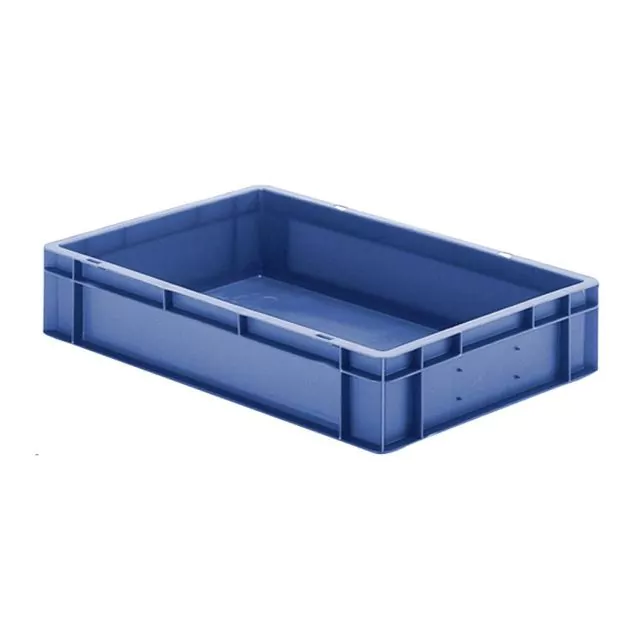 Stapelbare Transportkiste TK0 600x400x120 mm (lxbxh) blau