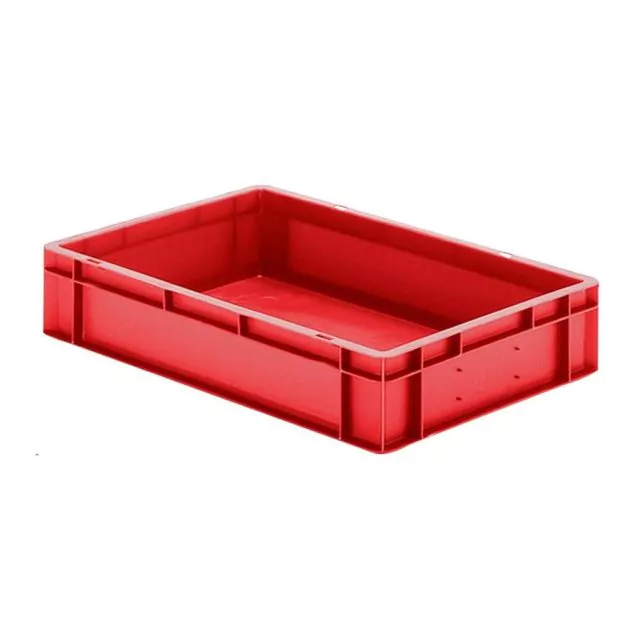 Stapelbarer Transportkasten TK0 600x400x120 mm (lxbxh) rot