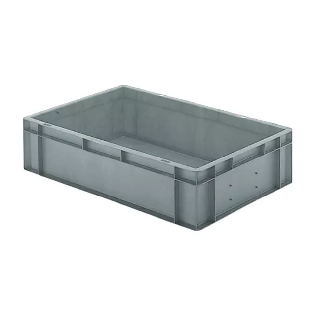 Stapelbare Transportkiste TK0 600x400x145 mm (LxBxH) grau