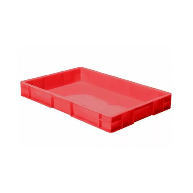 Stapelbare Transportkiste TK0 600x400x75 mm (LxBxH) rot