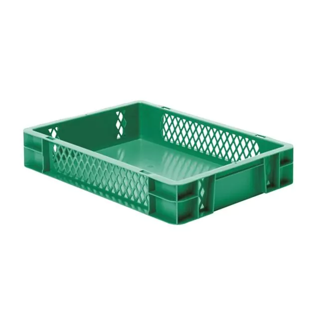 Stapelfähige Transportkiste TK1 400x300x75 mm (lxbxh) grün
