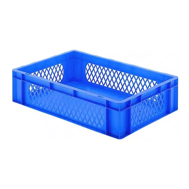 Stapelbare Transportkiste TK1 600x400x145 mm (LxBxH) blau