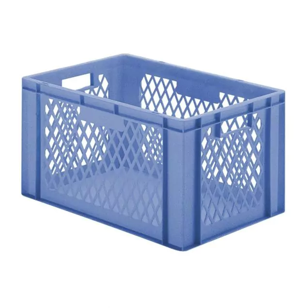 Stapelbare Transportkiste TK1 600x400x320 mm (lxbxh) blau